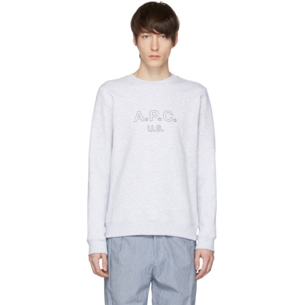 APC Grey US Star Logo Sweatshirt